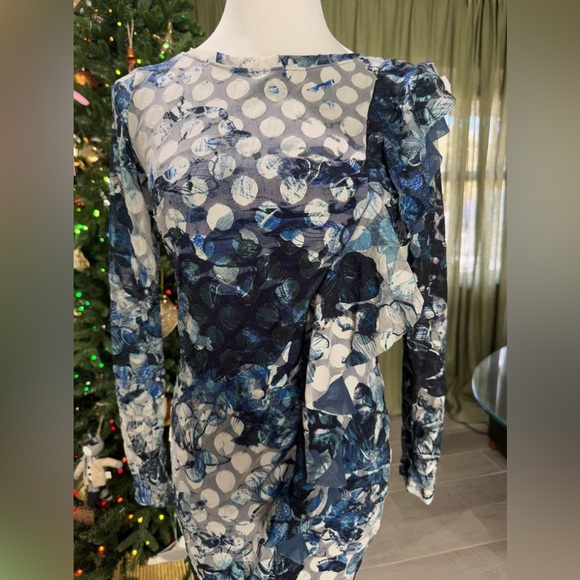 Fuzzi By Jean Paul Gaultier Abstract Dot Ruffle Dress XS - Picture 3 of 10